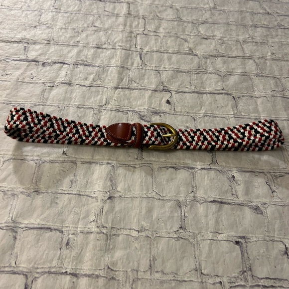 TALBOTS GENUINE LEATHER MADE IN TAWAIN WOMENS BELT MULTIPLE BRAIDED STRETCH S - Picture 6 of 8